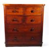 Image 1 : Victorian mahogany chest, fitted two short…