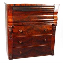 Victorian Scottish mahogany chest, fitted …