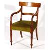 Image 1 : Regency mahogany open armchair with uphols…