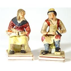 Pair of early Victorian Staffordshire figu…