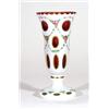 Image 1 : Ruby and white overlay Bohemian glass vase…