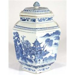 Hexagonal 18th century Chinese export porc…