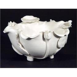 Blanc de Chine water lily shaped planter, …