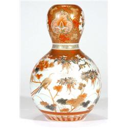 Japanese Kutani double gourd shaped vase, …