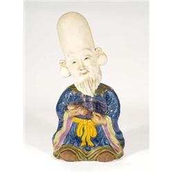 Large hand painted Chinese nodding porcela…