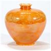 Image 1 : Orange lustre glazed Ruskin vase, impresse…