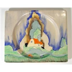 Rectangular Clarice Cliff Biarritz plate, …