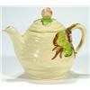Image 1 : Clarice Cliff teapot, relief moulded and h…