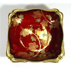 Square Carltonware Rouge Royale dish, hand…