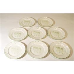 Set of six Foley Art China plates printed …