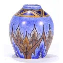 Clews chameleon ware vase, hand painted wi…