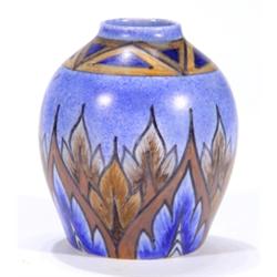 Clews chameleon ware vase, hand painted wi…