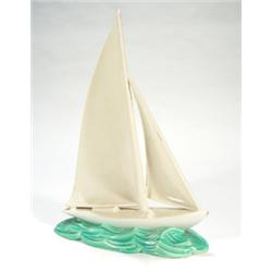 Art Deco Poole Pottery sailing yacht on a …