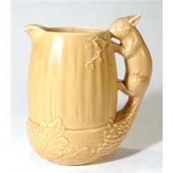 Straw glazed Sylvac squirrel jug, impresse…