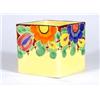 Image 1 : Square Art Deco planter, hand painted with…