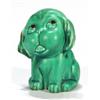 Image 1 : Green glazed Crown Devon seated dog with g…