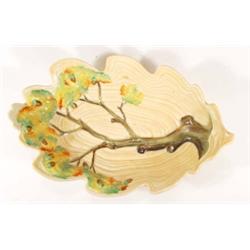 Carltonware leaf shaped dish, relief mould…