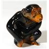 Image 1 : Hand painted pottery chimp, 11cm high…