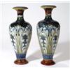 Image 1 : Pair of Doulton Lambeth Stoneware vases, r…