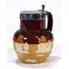 Image 1 : Doulton Lambeth stoneware jug with silver …