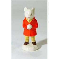 Hand painted Beswick Rupert snowballing, m…