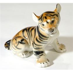 Hand painted USSR tiger cub, 13cm high…