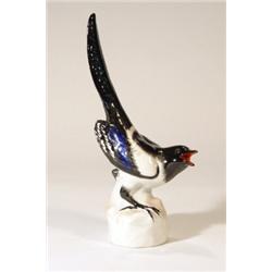 Hand painted USSR magpie, marks to base, 2…