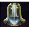 Image 1 : Clear green and vaseline glass lightshade,…