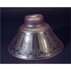 Art Nouveau frosted glass lightshade, deco…