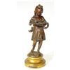 Image 1 : Spelter figure of a young girl reading a b…