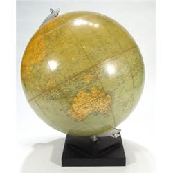 1930's Globe on a black plastic base, 58cm…