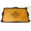 Image 1 : Ebonised and Sorrentoware tray inlaid with…