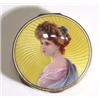 Image 1 : Circular continental yellow enamel trinket…