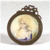 Image 1 : Circular framed miniature onto ivory of a …
