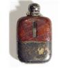 Image 1 : Crocodile skin and silver plated hip flask…