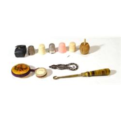 Selection of sewing items including turned…