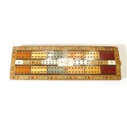 Coloured Masonic Sorrentoware cribbage boa…