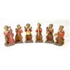 Image 1 : Six piece carved wooden monkey band with i…