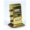 Image 1 : Brass three division desk calendar, 10cm h…