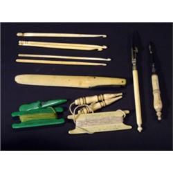 Selection of ivory writing implements and …