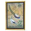 Image 1 : Framed Indian painting of peacocks before …