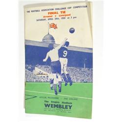 Wembley 1950 FA Cup Final Tie program, Ars…