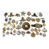 Image 1 : Selection of enamel, brass and other milit…