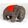 Image 1 : Straw filled Indian elephant, 22cm high…
