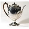 Image 1 : Large silver coffee pot with wooden handle…