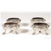 Image 1 : Set of four 18th century silver salts,…