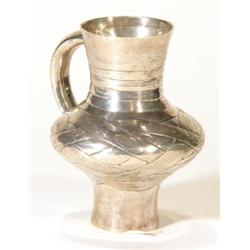 Russian silver Trompe L'Oeil mug with engr…