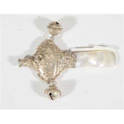 Mother of pearl handled silver child's rat…