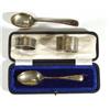 Image 1 : Cased silver spoon with chased handle and …