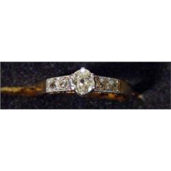 18ct gold and platinum solitaire diamond r…